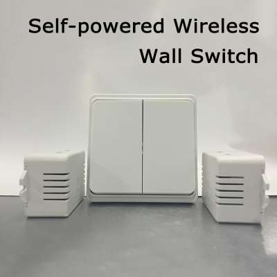 Battery free Wireless wall switch remote control 70 m modern light switches with 2 receivers